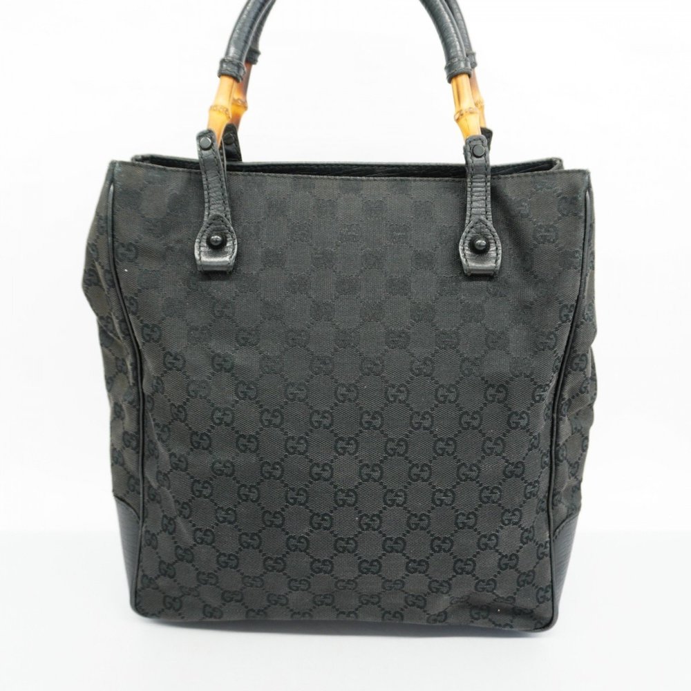 Gucci Tote Bag GG Canvas Bamboo 112530 Black Women's - Picture 14 of 14